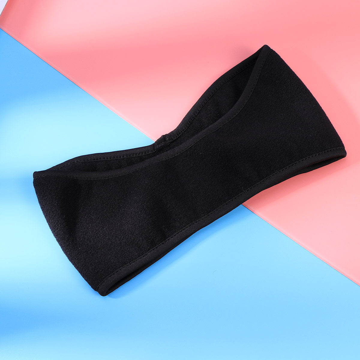 Fleece Ear Warmer Band - Unisex Black Winter Ear Warmer Headband