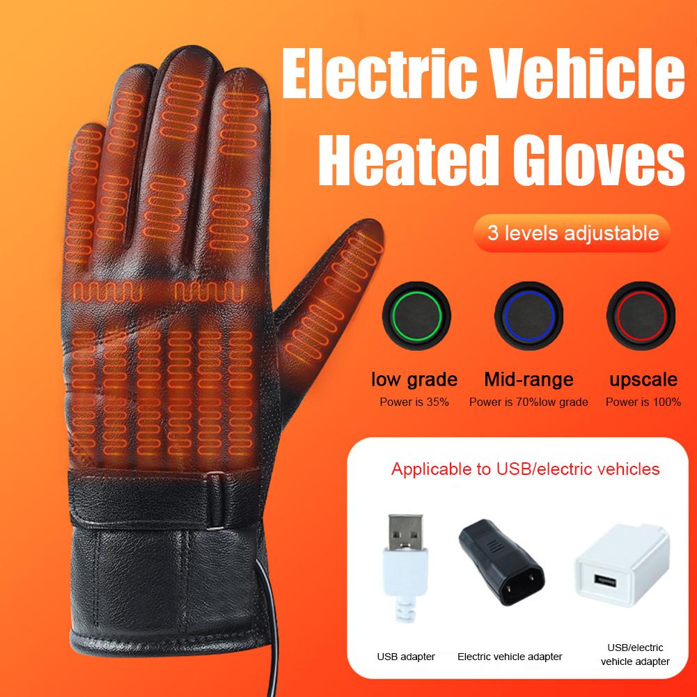 Touch Screen Gloves - 1 Pair USB Heating Gloves Rechargeable