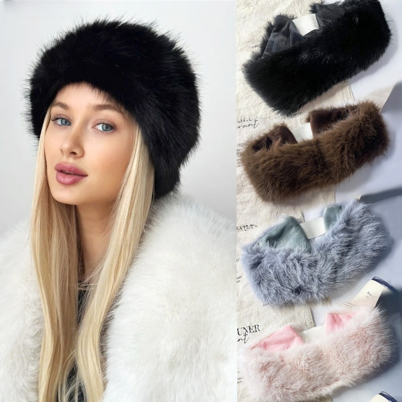 Wide Band Fur Headband Winter  – обзор и цена Fleece Ear Warmer Band