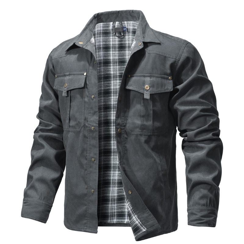 Men's Jackets Spring Flannel L – обзор и цена Flannel Shirt Lined