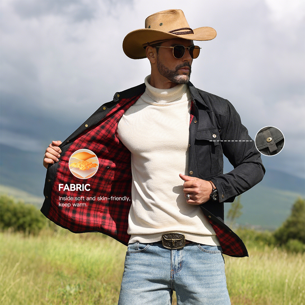 Men's Jackets Spring Flannel L – обзор и цена Flannel Shirt Lined