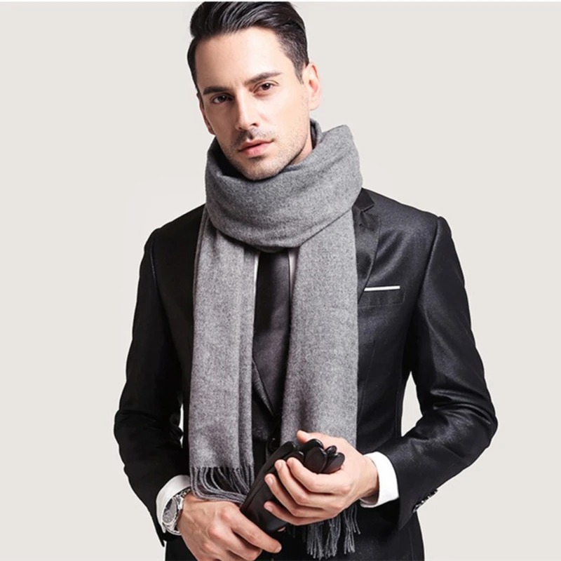 2025 Wool Scarves Winter Soft  – обзор и цена Wool Scarf Men