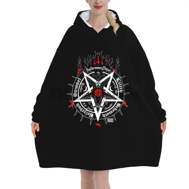 Black Satan Skull Dead Head My – обзор и цена Sherpa Hoodie Fleece