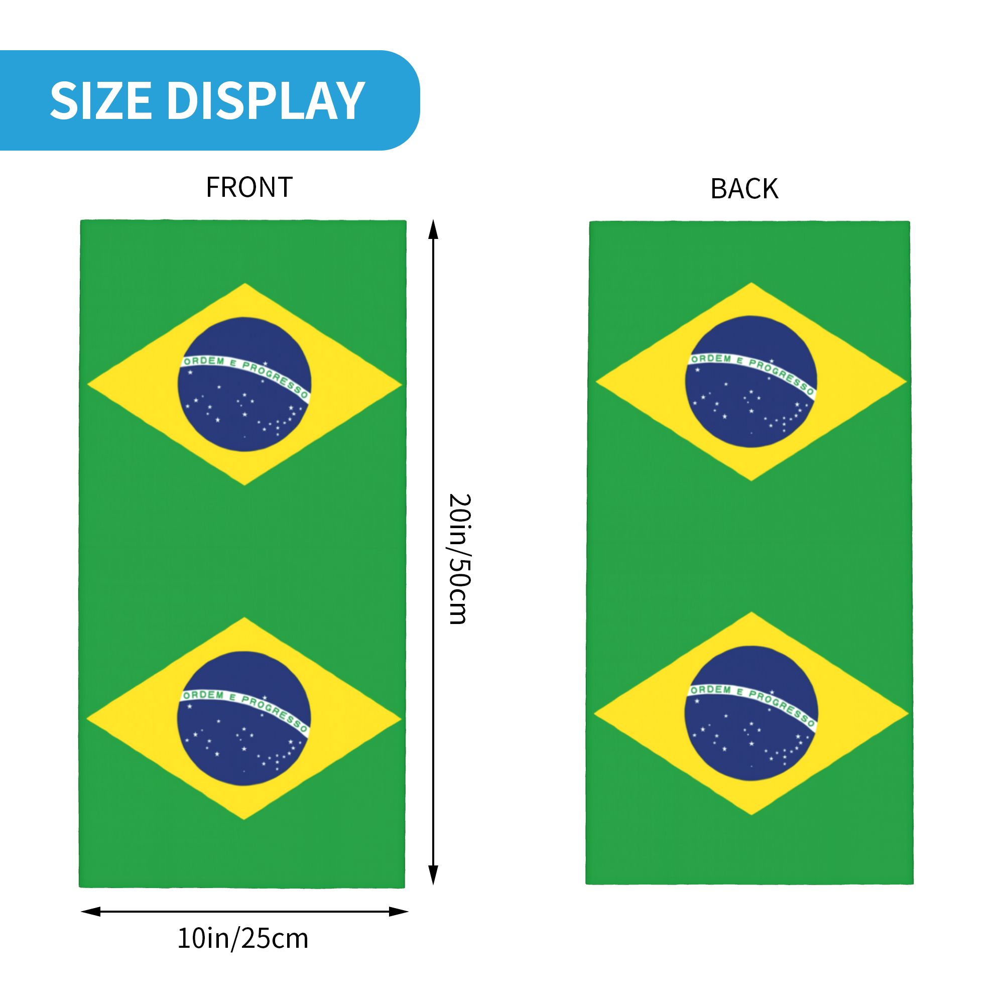 Custom Brazil Flag Bandana Nec – обзор и цена Neck Gaiter Fleece