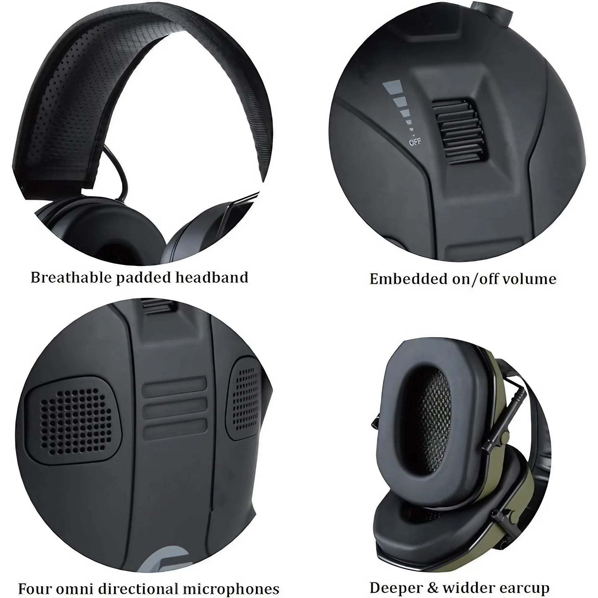 Foldable Electronic Noise Canc – обзор и цена Earmuffs Foldable