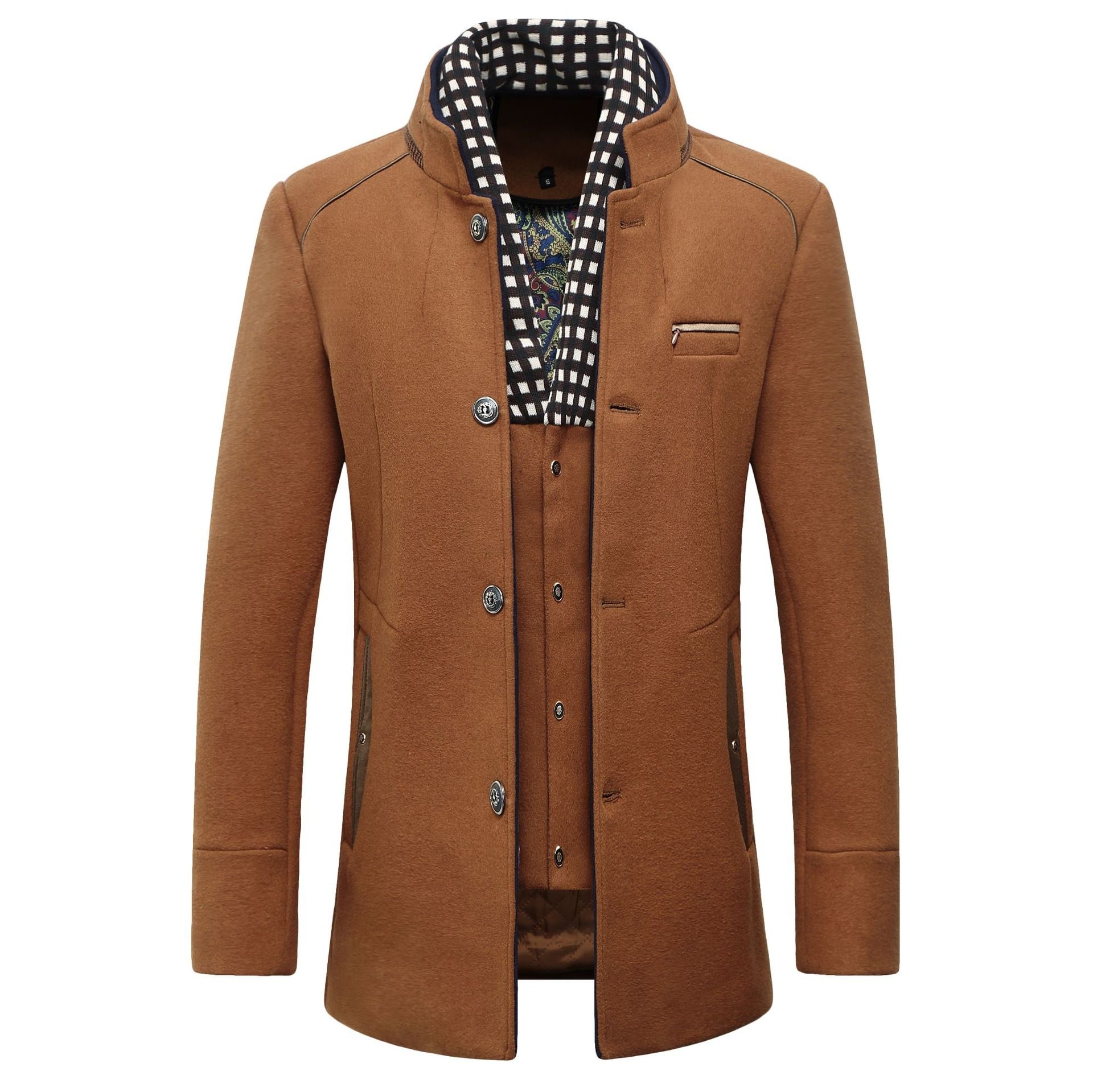 Fashion Men's Wool jacket Clas – обзор и цена Wool Coat Peacoat