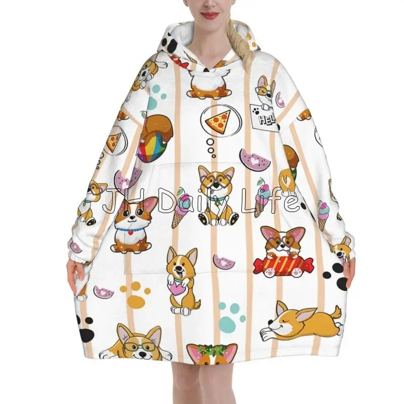 Cute Corgi Dog Wearable Hoodie – обзор и цена Sherpa Hoodie Fleece