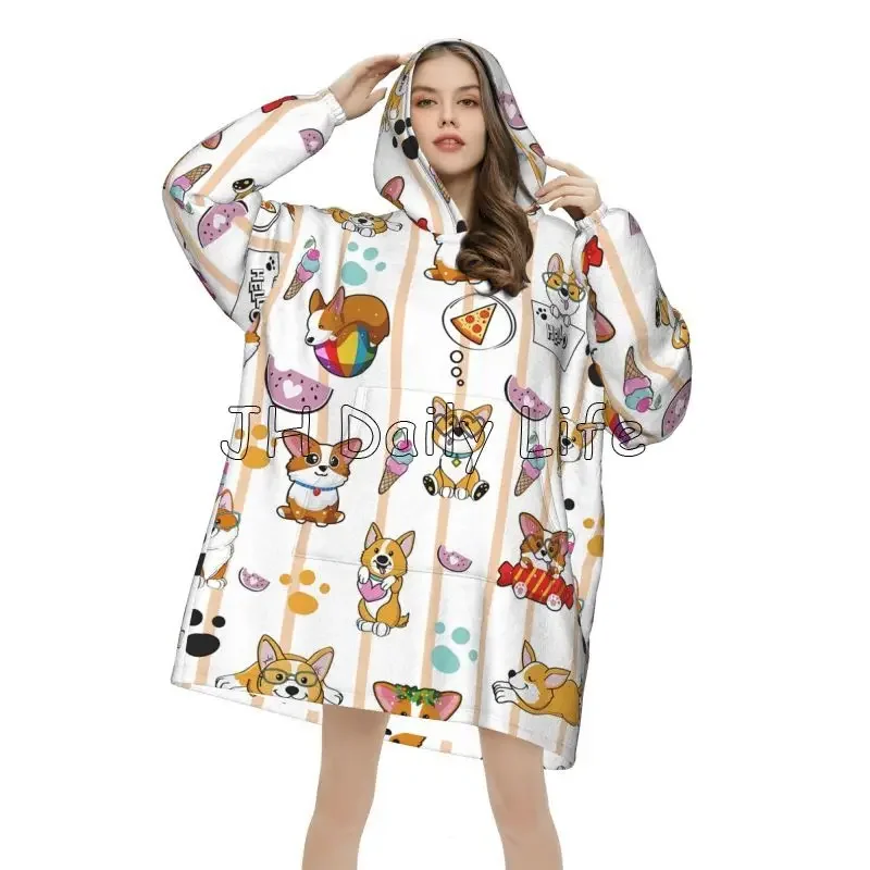 Cute Corgi Dog Wearable Hoodie – обзор и цена Sherpa Hoodie Fleece