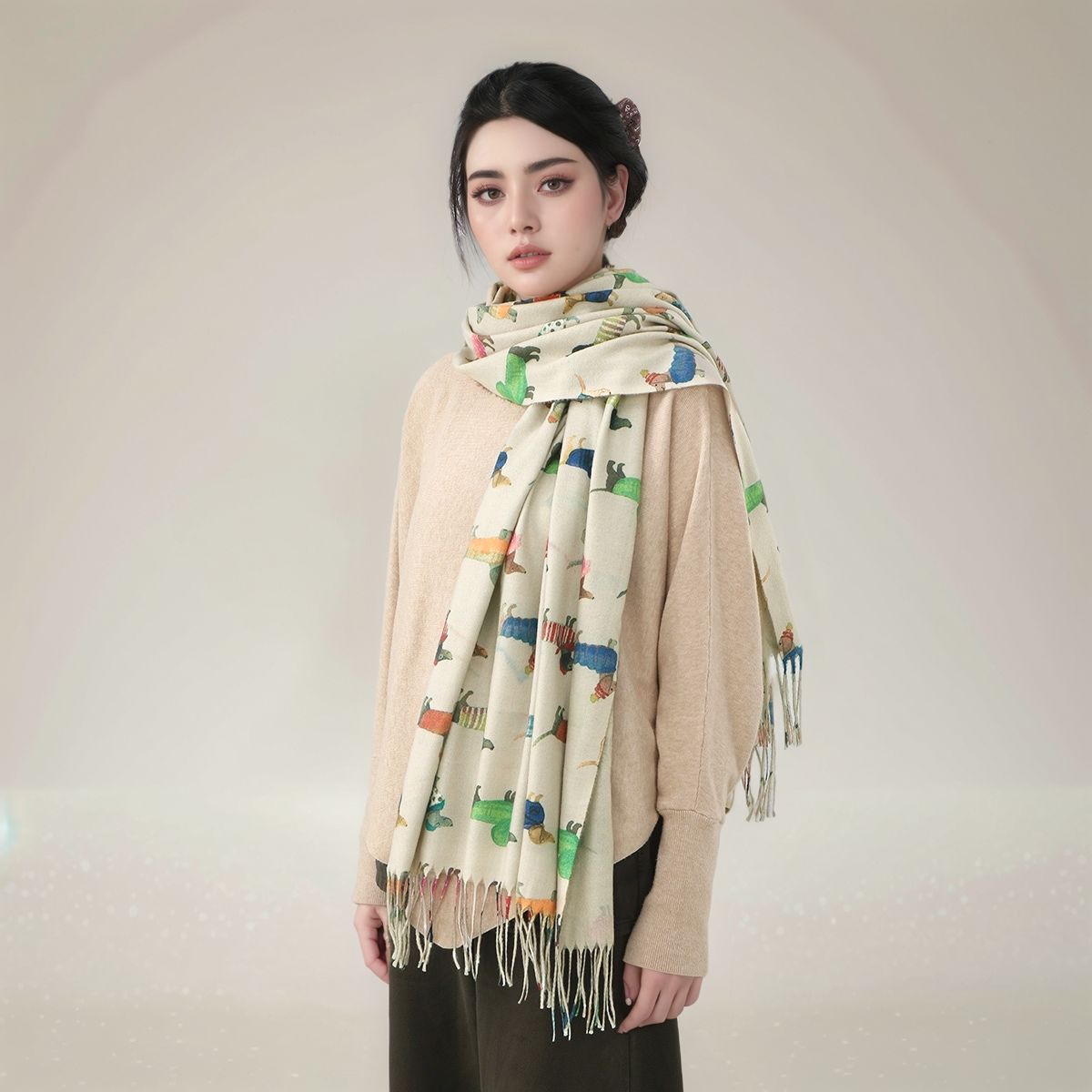 New Cashmere Scarf Shawl Dachs – обзор и цена Cashmere Pashmina Wrap