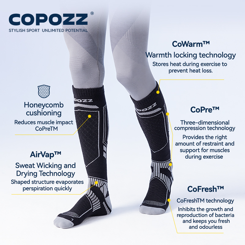 COPOZZ Merino Wool Winter Ski  – обзор и цена Thermal Sock Wool
