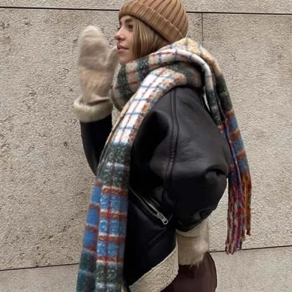 Retro Tassel Plaid Wool Scarf  – обзор и цена Wool Scarf Men