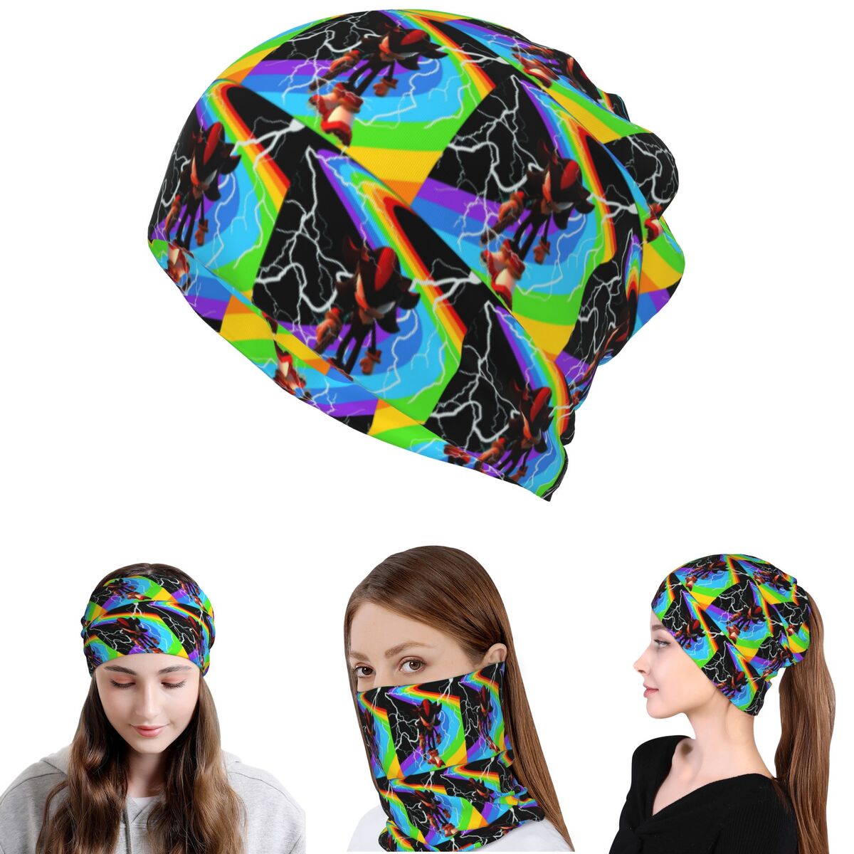 Shadow The Hedgehog Bandana Ne – обзор и цена Knit Beanie Hat Warm