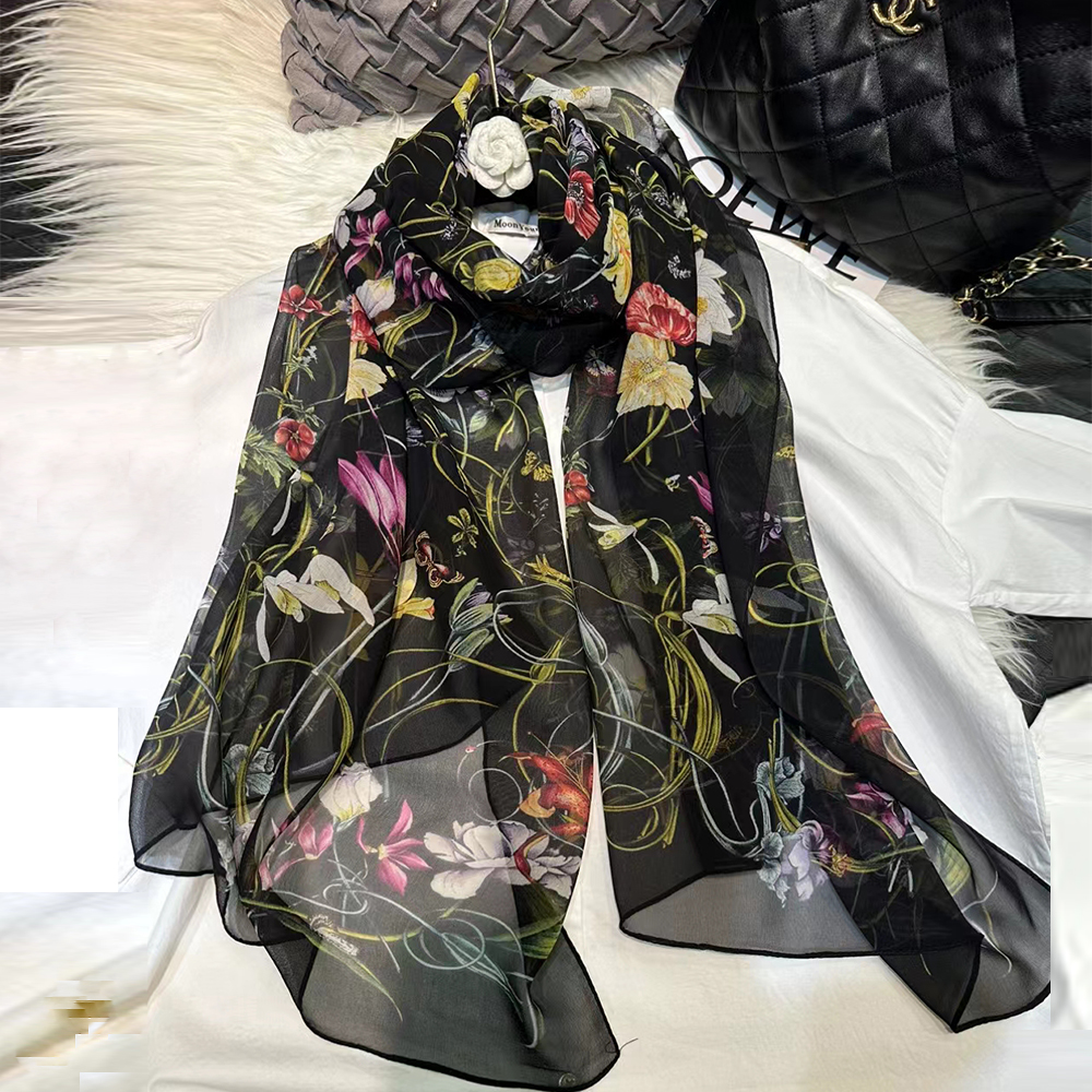 BYSIFA|New Black Pure Silk Wom – обзор и цена Shawl Wrap Winter