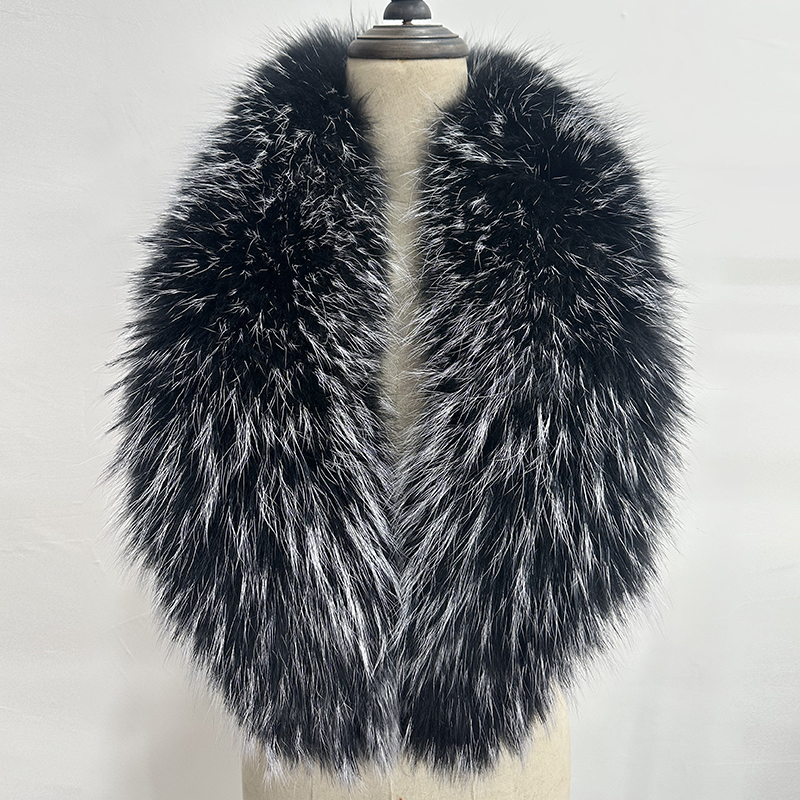 Natural Fur Collar Real raccoo – обзор и цена Shawl Wrap Winter