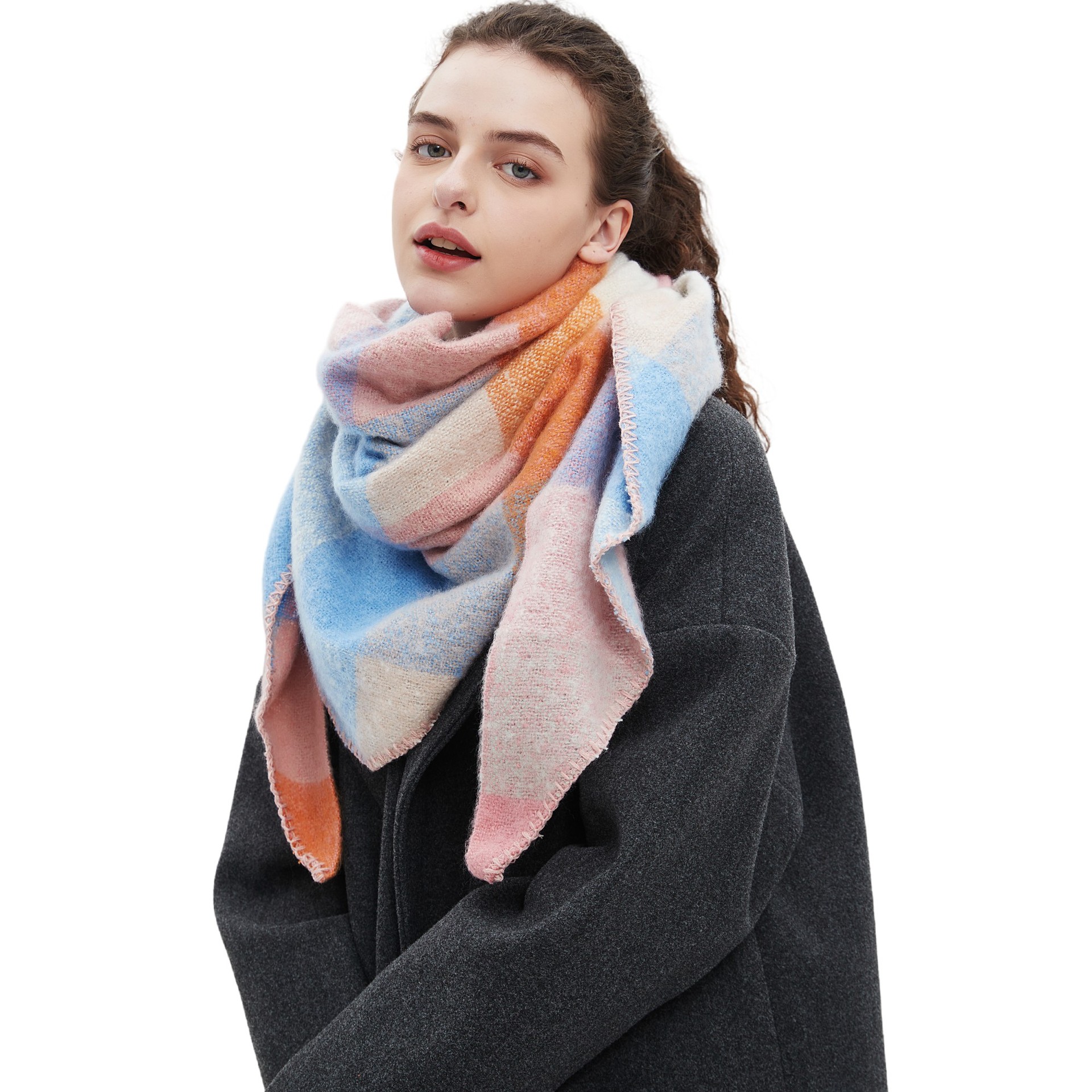 Women's Plaid Scarf Shawl  Sho – обзор и цена Shawl Wrap Winter