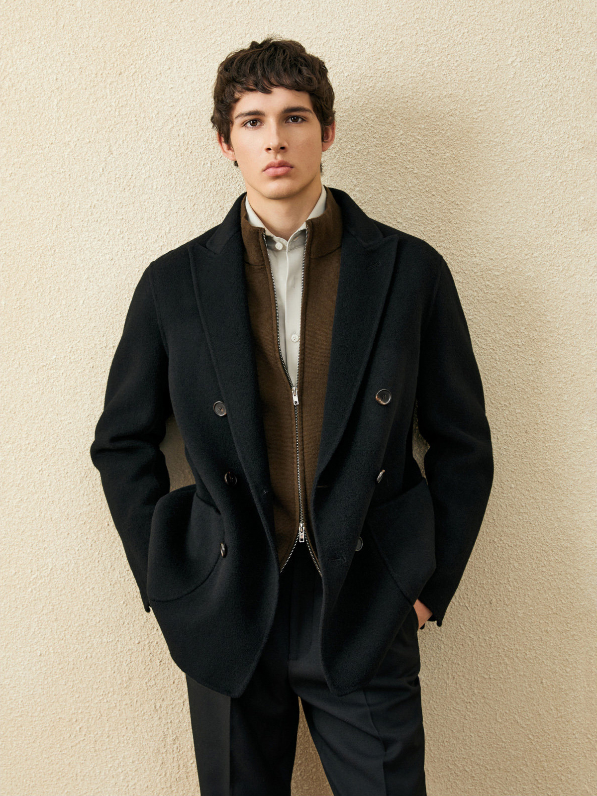 Men‘s 100% Wool Short Coat | B – обзор и цена Wool Coat Peacoat