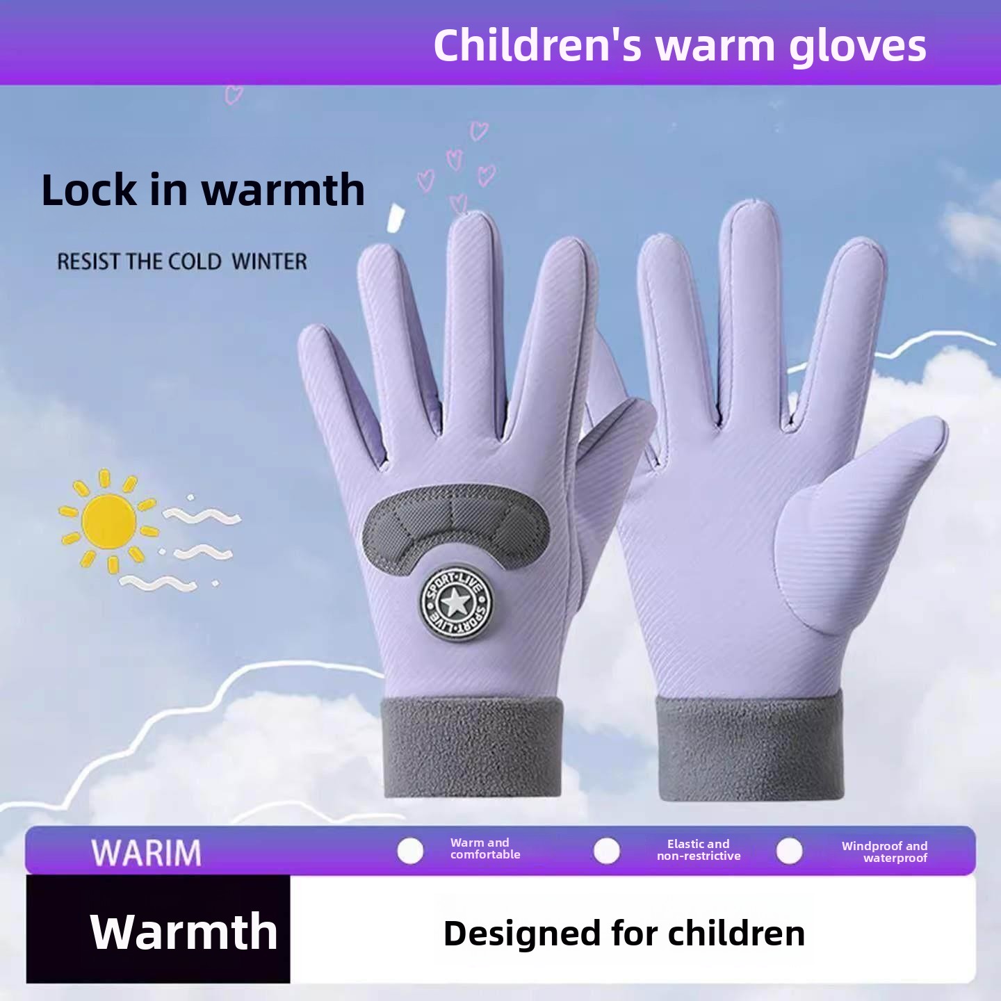 Children's Ski Gloves Winter W – обзор и цена Snow Glove Insulated