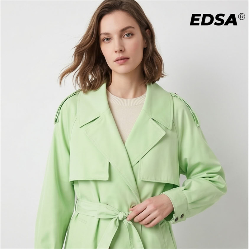 EDSA Women Green Trench Style  – обзор и цена Down Jacket Packable