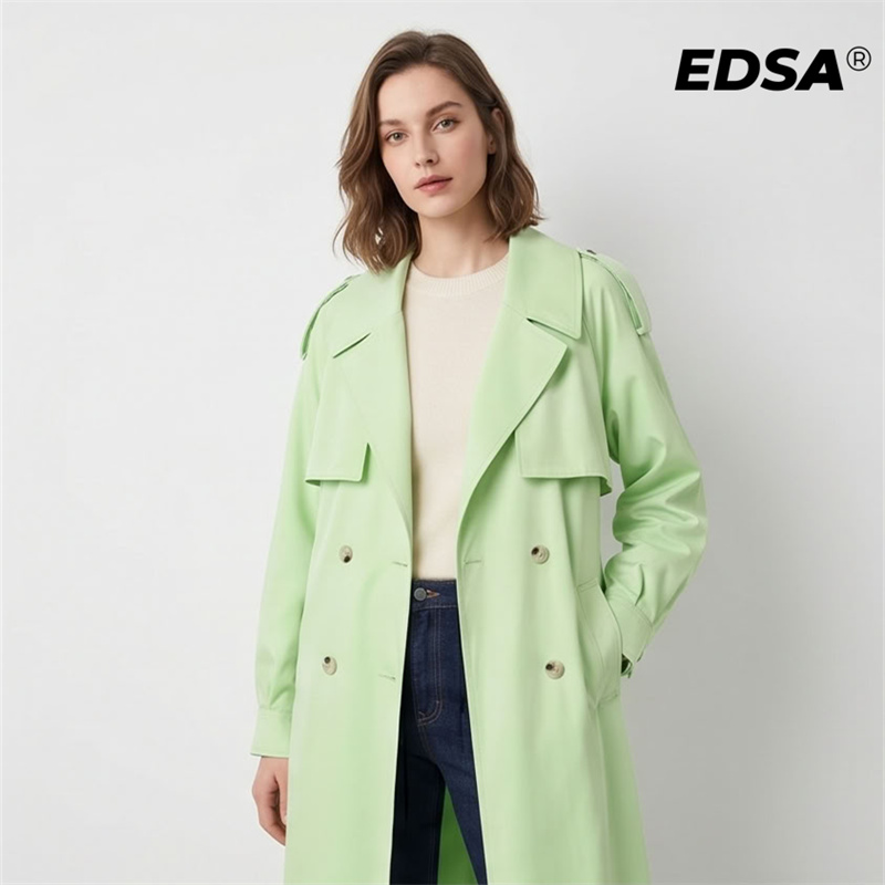 EDSA Women Green Trench Style  – обзор и цена Down Jacket Packable
