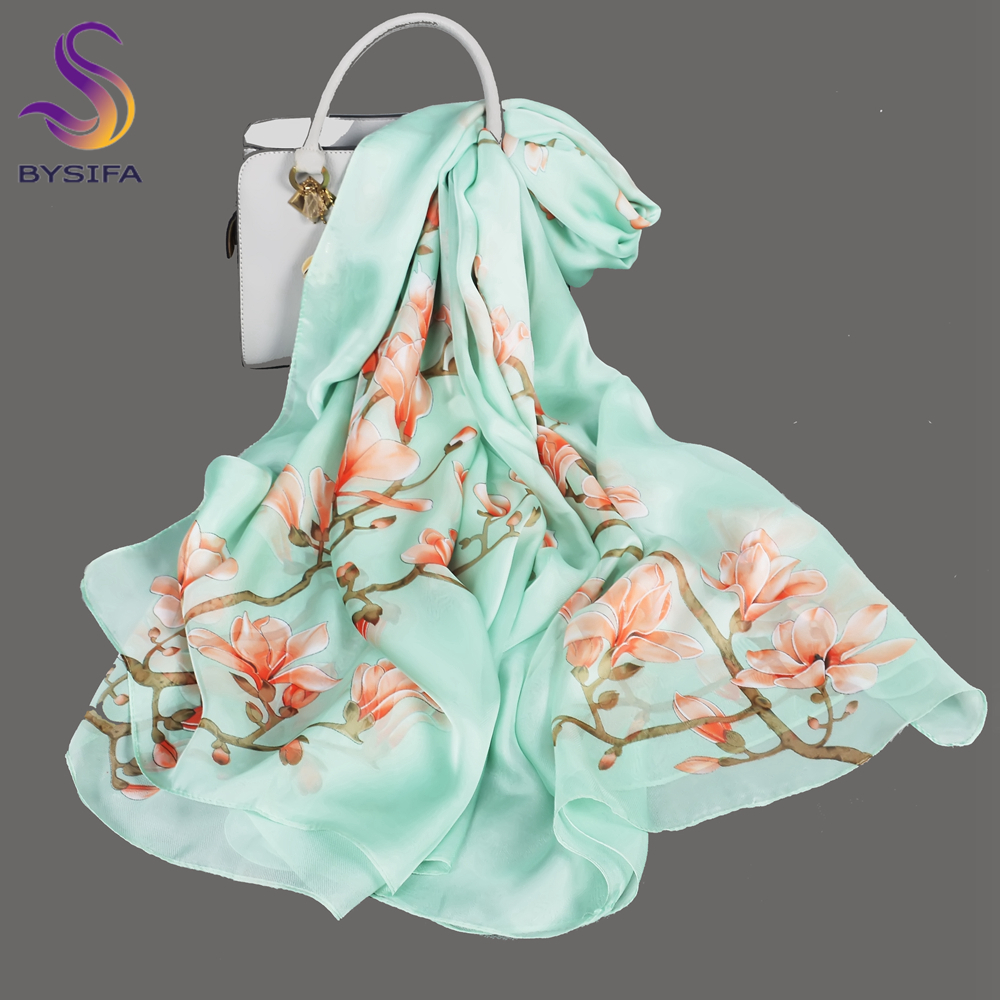 BYSIFA| Light Green Silk Scarf – обзор и цена Shawl Wrap Winter