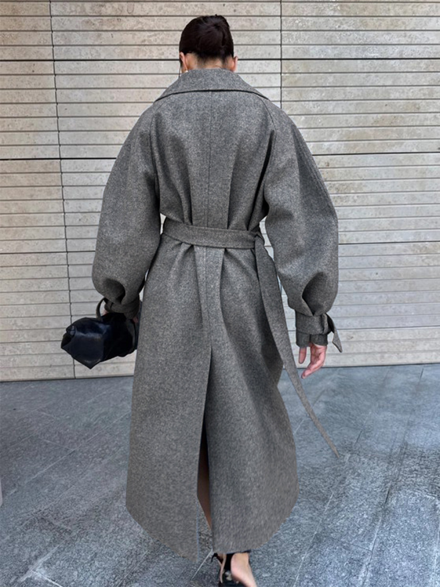 LUCYSHIHATTU Long Imitation wo – обзор и цена Wool Coat Peacoat