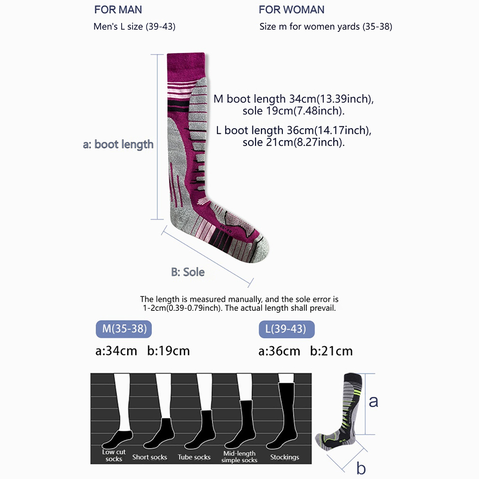GTUBIKE Merino Wool Ski Socks, – обзор и цена Thermal Sock Wool