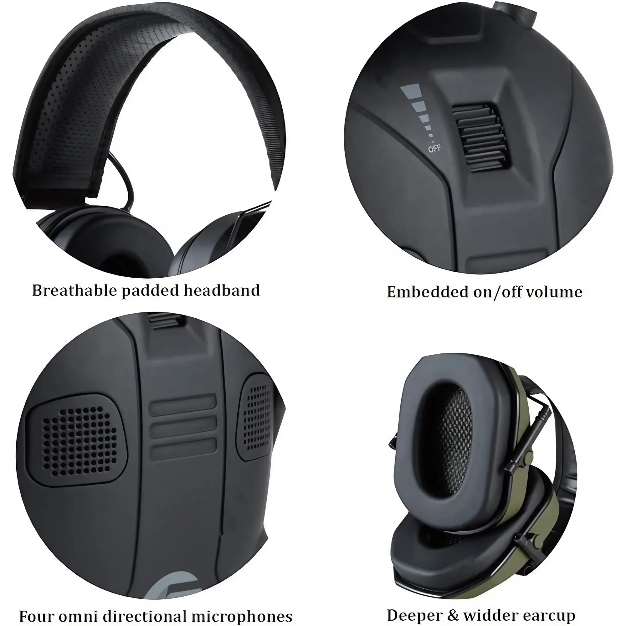 Foldable Tactical Earmuffs 360 – обзор и цена Earmuffs Foldable