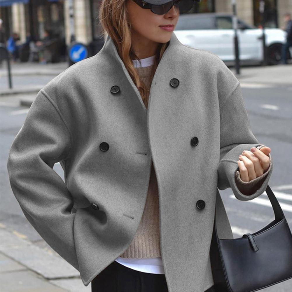 Women's Winter Cropped Wool Co – обзор и цена Wool Coat Peacoat