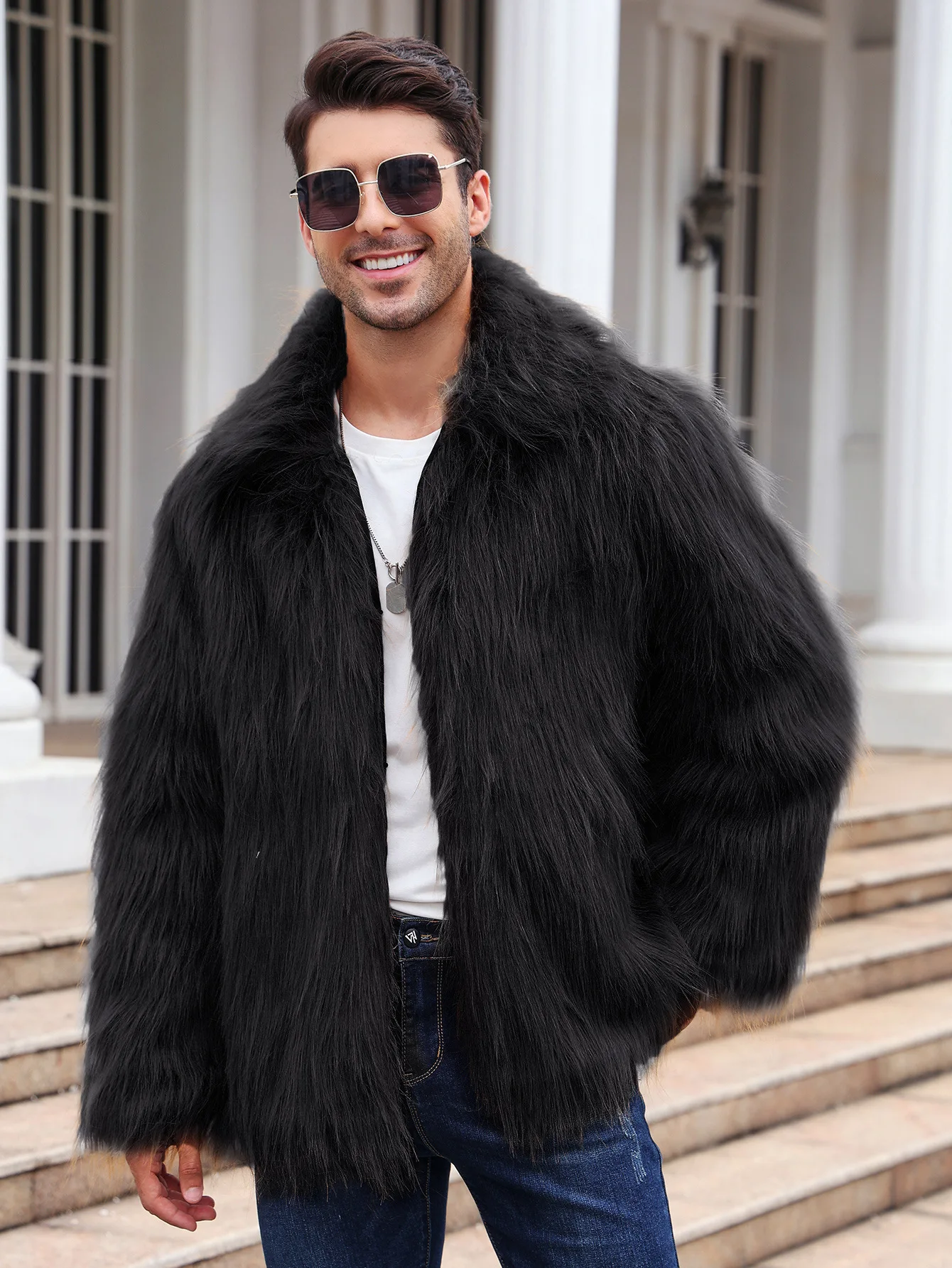 Men Faux Fox Fur Jacket Coat W – обзор и цена Down Jacket Packable
