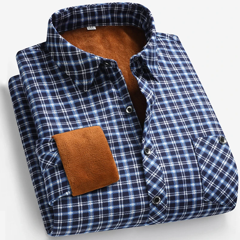 2025 Autumn and Winter Men's F – обзор и цена Flannel Shirt Lined