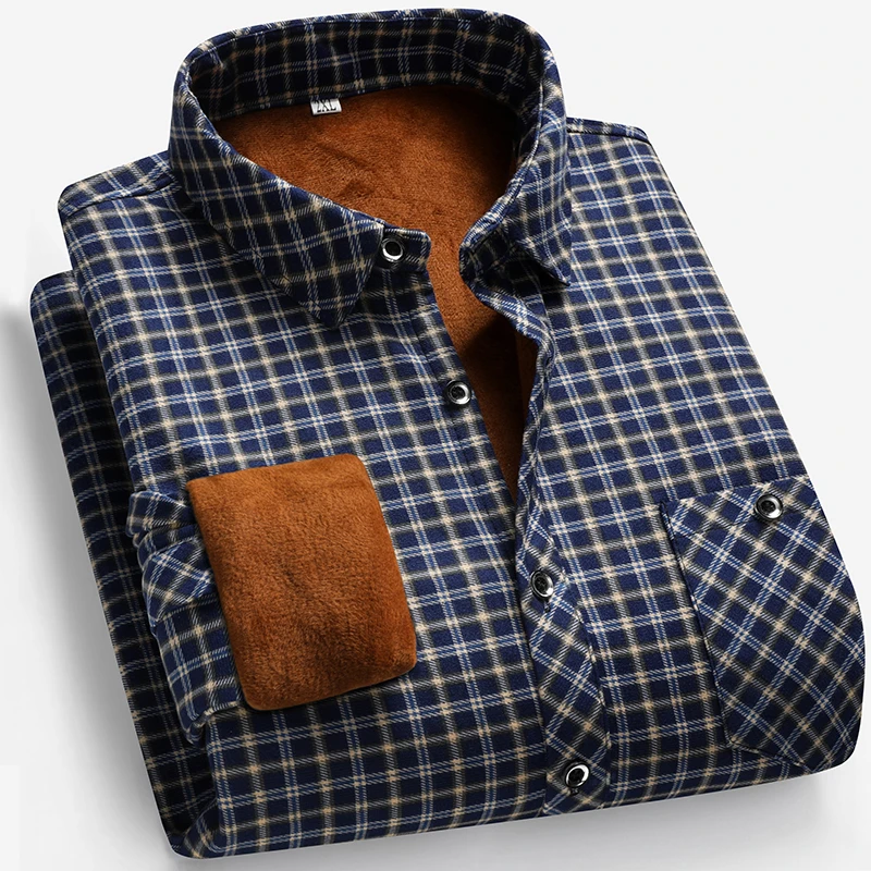 2025 Autumn and Winter Men's F – обзор и цена Flannel Shirt Lined