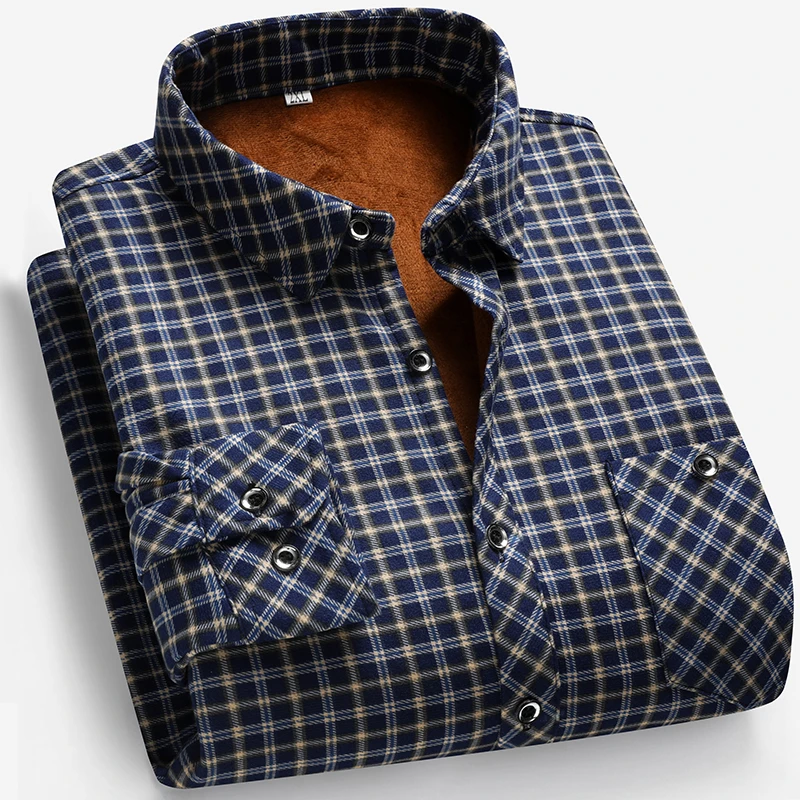 2025 Autumn and Winter Men's F – обзор и цена Flannel Shirt Lined