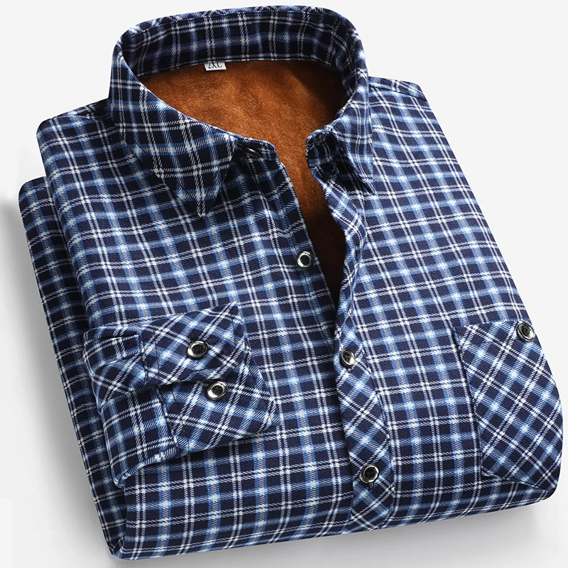 2025 Autumn and Winter Men's F – обзор и цена Flannel Shirt Lined
