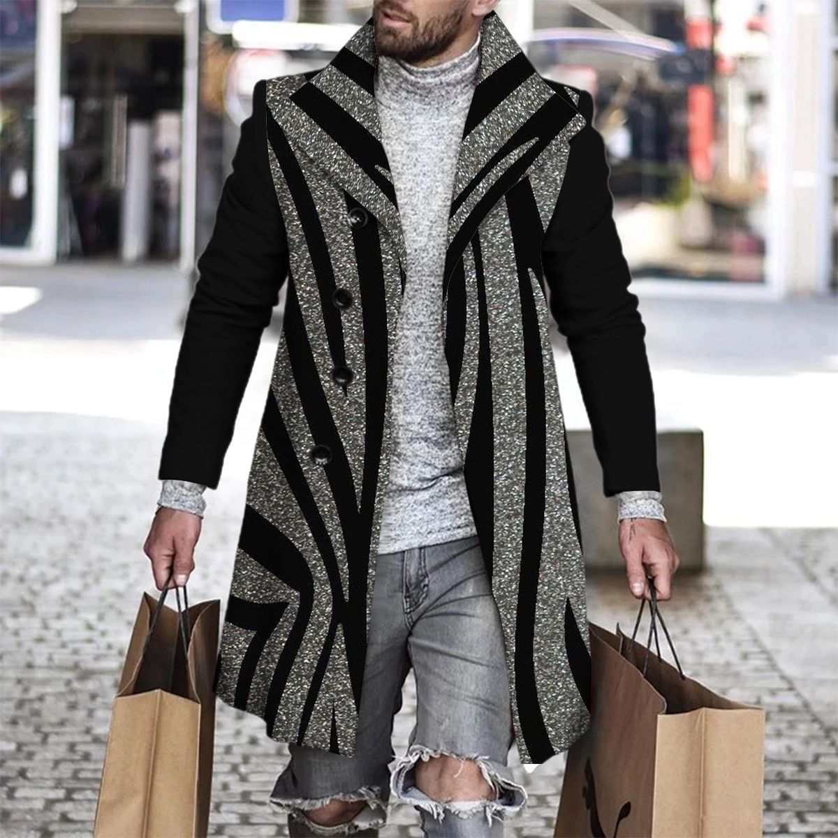 2025 Long Coat Men Mens Wool J – обзор и цена Wool Coat Peacoat