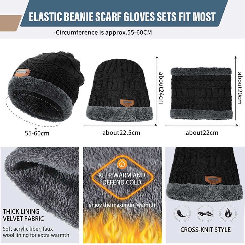 New Winter Beanie Hat for Men  – обзор и цена Wool Scarf Men