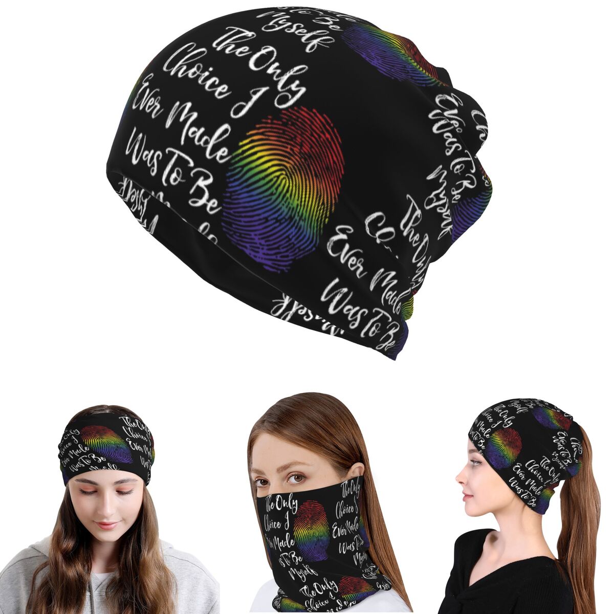Faux Glitter Rainbow Pride Fla – обзор и цена Knit Beanie Hat Warm