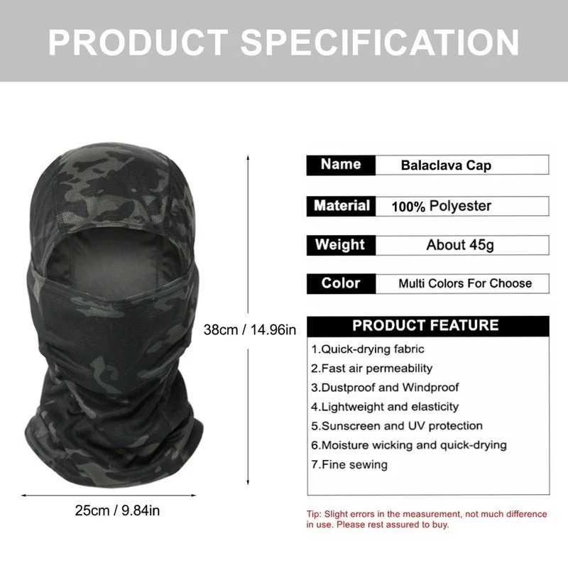 Camouflage Balaclava Hat Cycli – обзор и цена Balaclava Ski Mask