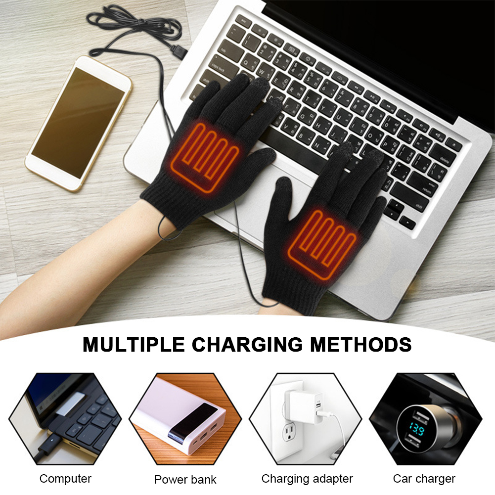 5-1Pairs USB Heated Knitted Gl – обзор и цена Touch Screen Gloves