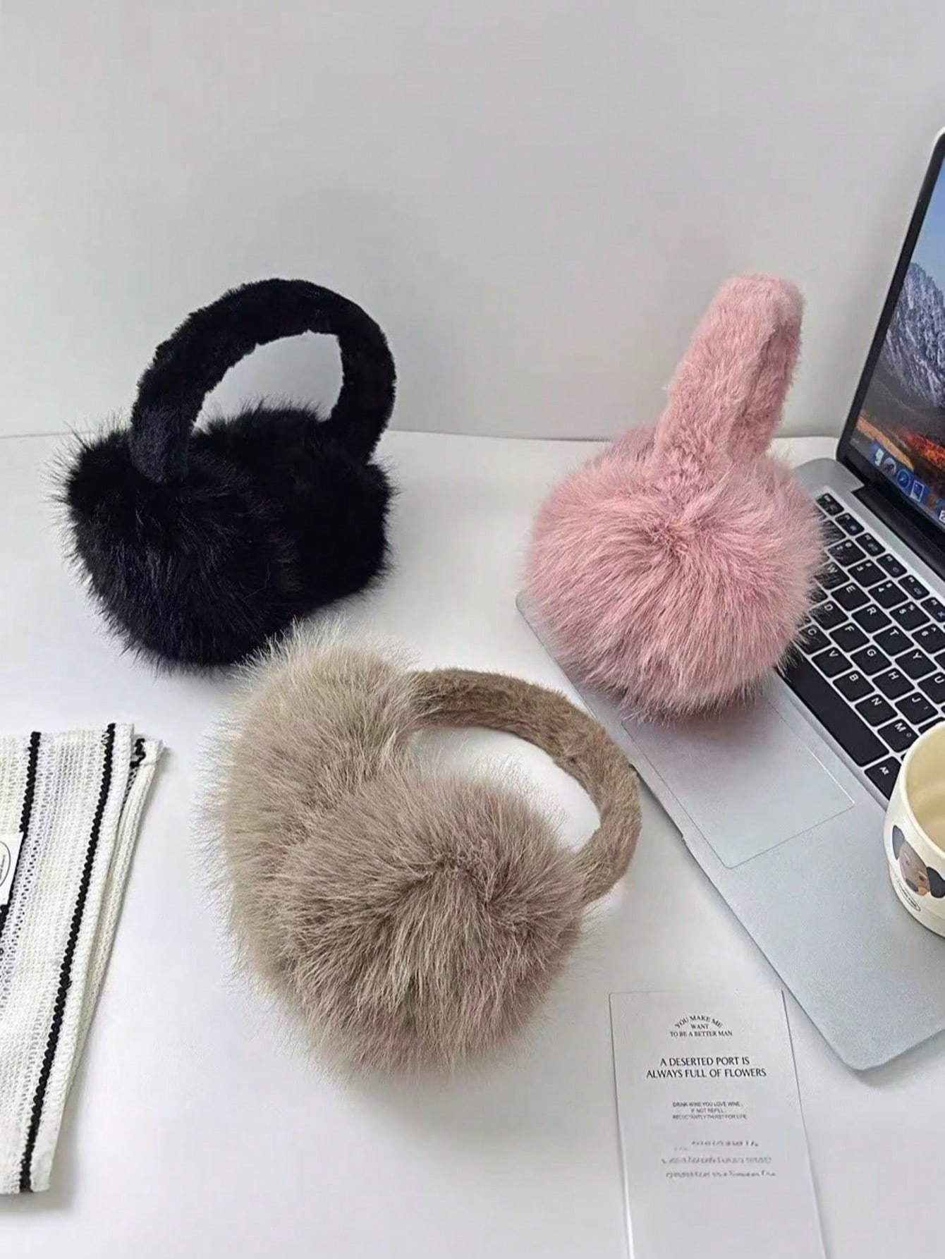 Fluffy Women's Ear Warmers, Fo – обзор и цена Earmuffs Foldable